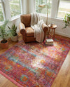 Caribbean Breeze Collection Area Rug -  Xcalak Rectangle Red  lifestyle 12