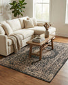 Patio Heritage Collection Area Rug -  Lafayette (Black) Rectangle Black  lifestyle 22