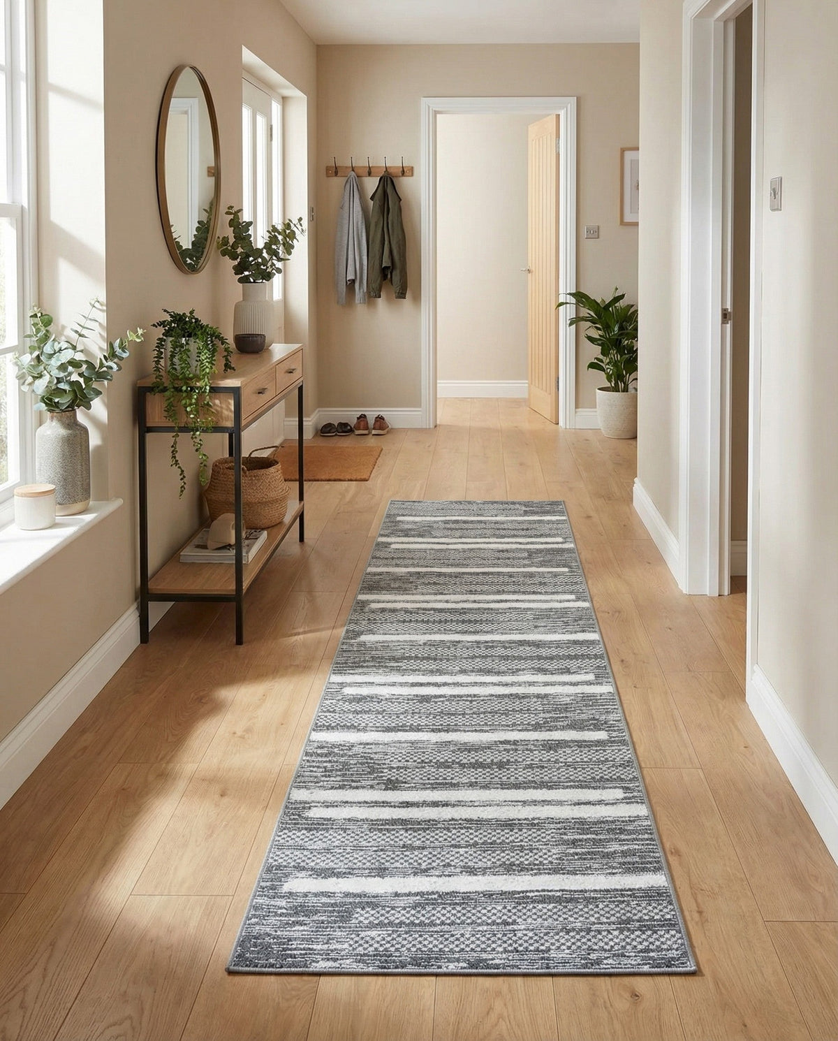 Cathedral Elegance Collection Area Rug - Chapel Runner Gray  lifestyle 141
