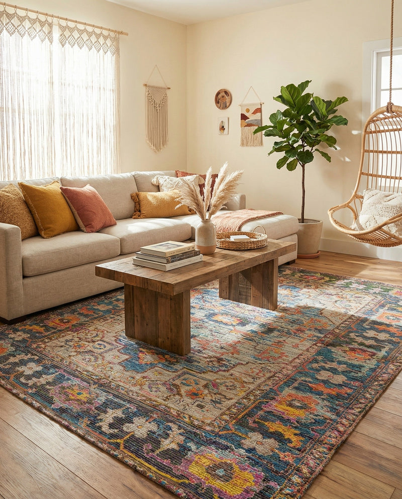 Savannah Threads Collection Area Rug -  Atacama Rectangle Multi  lifestyle 14
