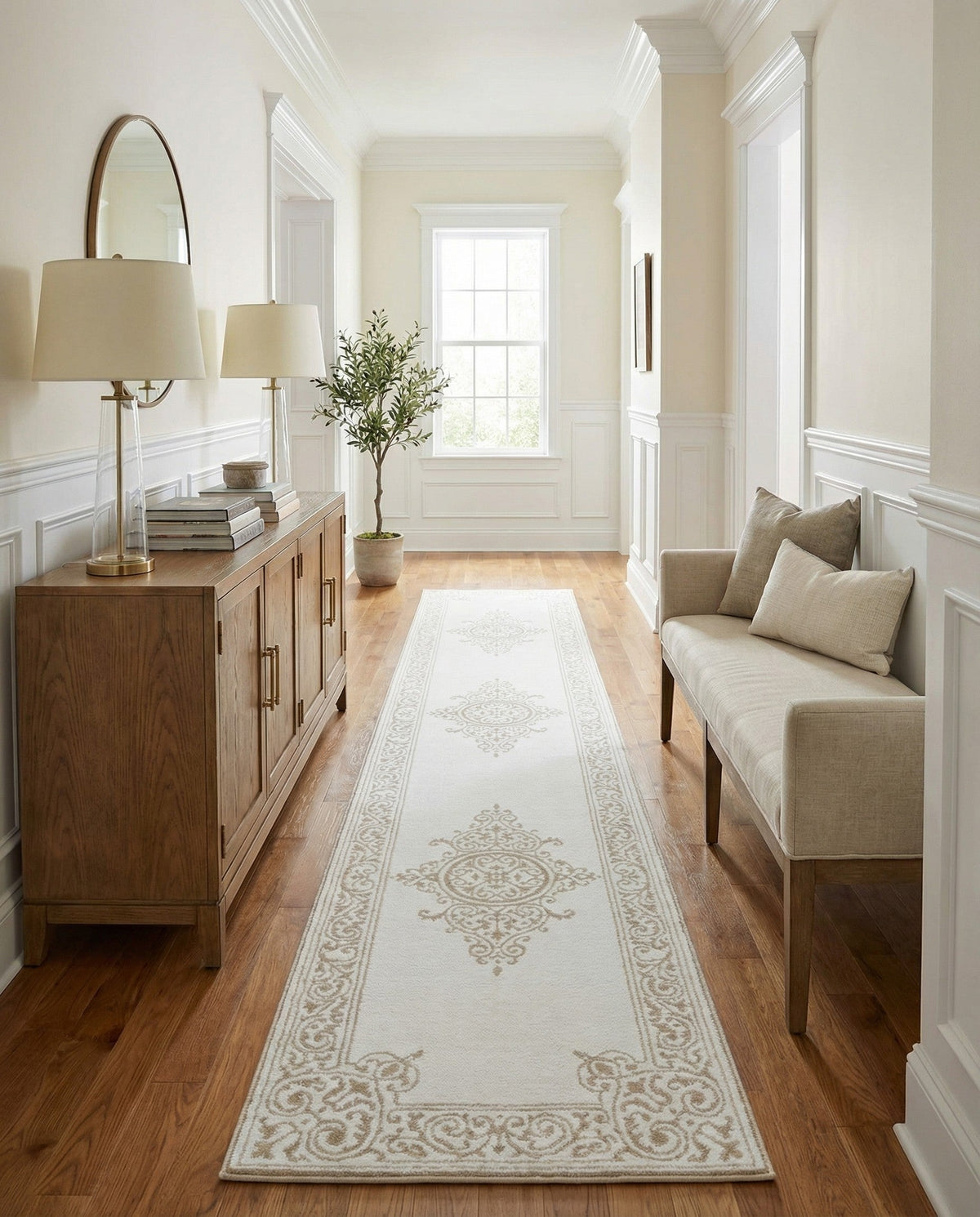 Sanctuary Retreat Collection Area Rug - Haven Runner Snow White  lifestyle 152