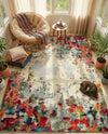Chromatic Oasis Collection Area Rug -  Blush Rectangle Multi  lifestyle 5