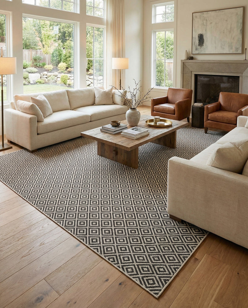 Urban Oasis Rugs Collection Area Rug -  Rooftop (Charcoal Gray) Square Charcoal Gray  lifestyle 36