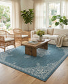 Patio Heritage Collection Area Rug -  Charleston (Teal) Rectangle Teal  lifestyle 19
