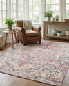 Vintage Memories Collection Area Rug - Echoes Rectangle Beige pink  lifestyle 11