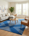 Seychelles Stripes Collection Area Rug - Mahe (Navy Blue) Rectangle Navy Blue  lifestyle 9