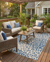 Savannah Escape Collection Area Rug -  Amazon (Blue) Rectangle Blue  lifestyle 14