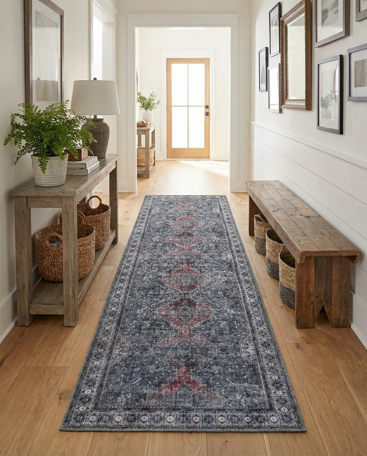 Heritage Elegance Collection Area Rug -  Uffizi Runner Gray  lifestyle 119