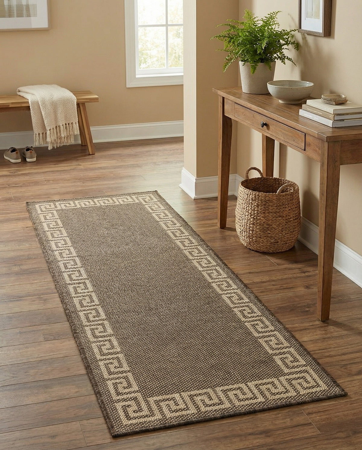 Sahara Sands Collection Area Rug -  Elephantine Runner Brown  lifestyle 83