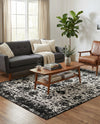 Cascade Range Collection Area Rug -  Shasta (Black and White) Rectangle Black and White  lifestyle 22