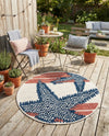 Caribbean Terrace Collection Area Rug -  Curacao Round Ivory  lifestyle 42