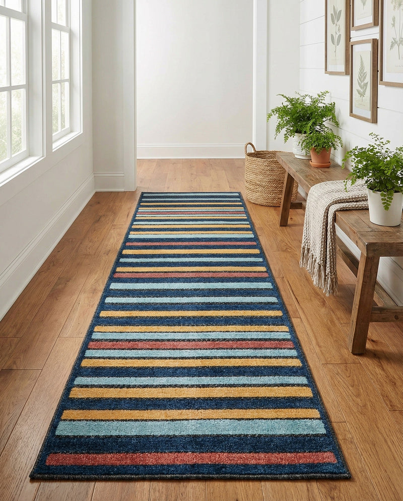 Caribbean Terrace Collection Area Rug -  Martinique Runner Charcoal  lifestyle 58