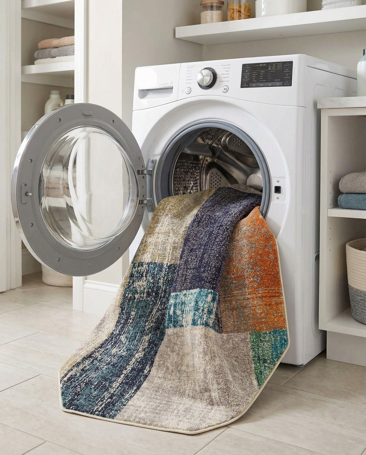 Colorburst Oasis Collection Area Rug - Palette Octagon Multi  lifestyle 59
