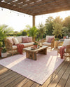 Tribal Terrace Treasures Collection Area Rug -  Incan Isle (Pink) Rectangle Pink  lifestyle 41