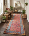 Patio Heritage Collection Area Rug -  Serenity Runner Vintage Salmon Coral  lifestyle 41