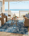 Seaside Haven Rugs Collection Area Rug -  Oceanview Rectangle Blue  lifestyle 21