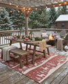 Garden Festivity Collection Area Rug - Evergreen Rectangle Red  lifestyle 49