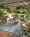 Savannah Escape Collection Area Rug -  Masai Rectangle Navy Blue and Ivory  lifestyle 23