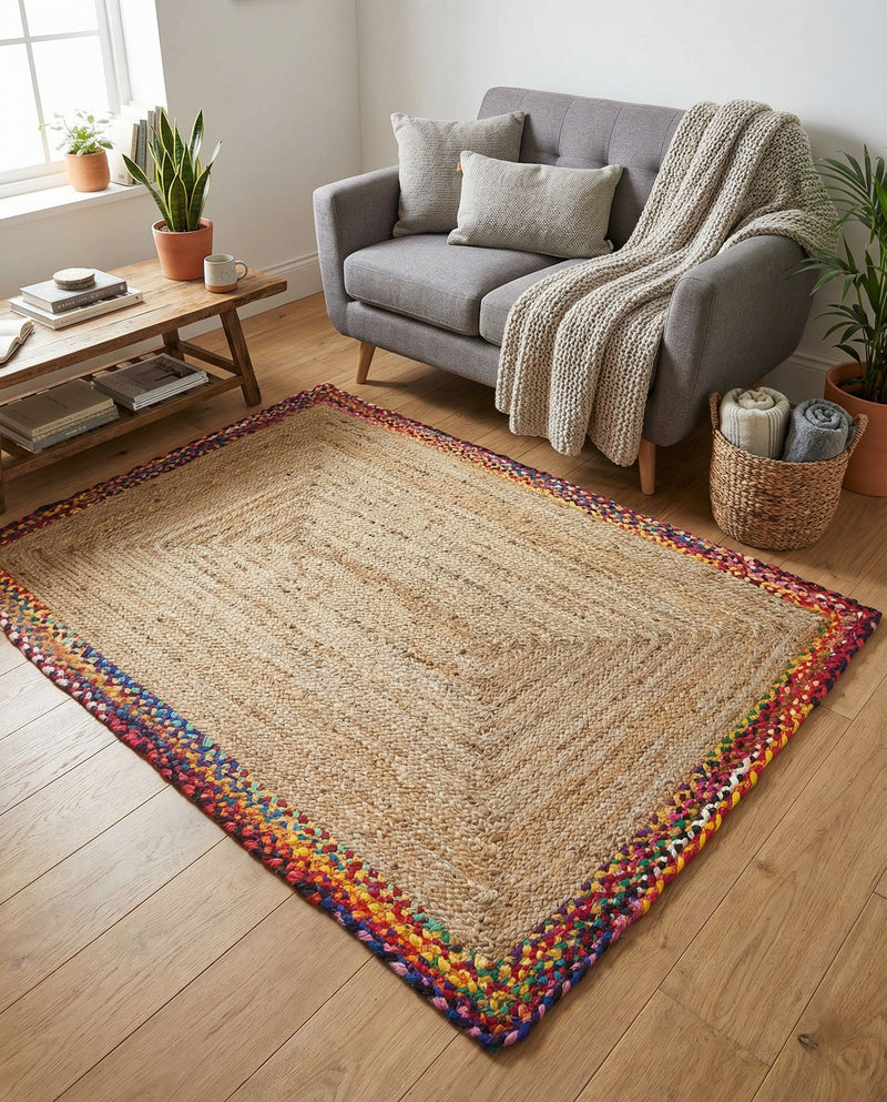 Woven Seaside Jute Collection Area Rug - Seabrook Rectangle Natural  lifestyle 17