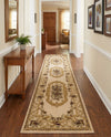 Versailles Elegance Collection Area Rug -  Louveciennes (Cream) Runner Cream  lifestyle 42
