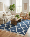 Sahara Chic Collection Area Rug -  Tuareg Rectangle Blue  lifestyle 54