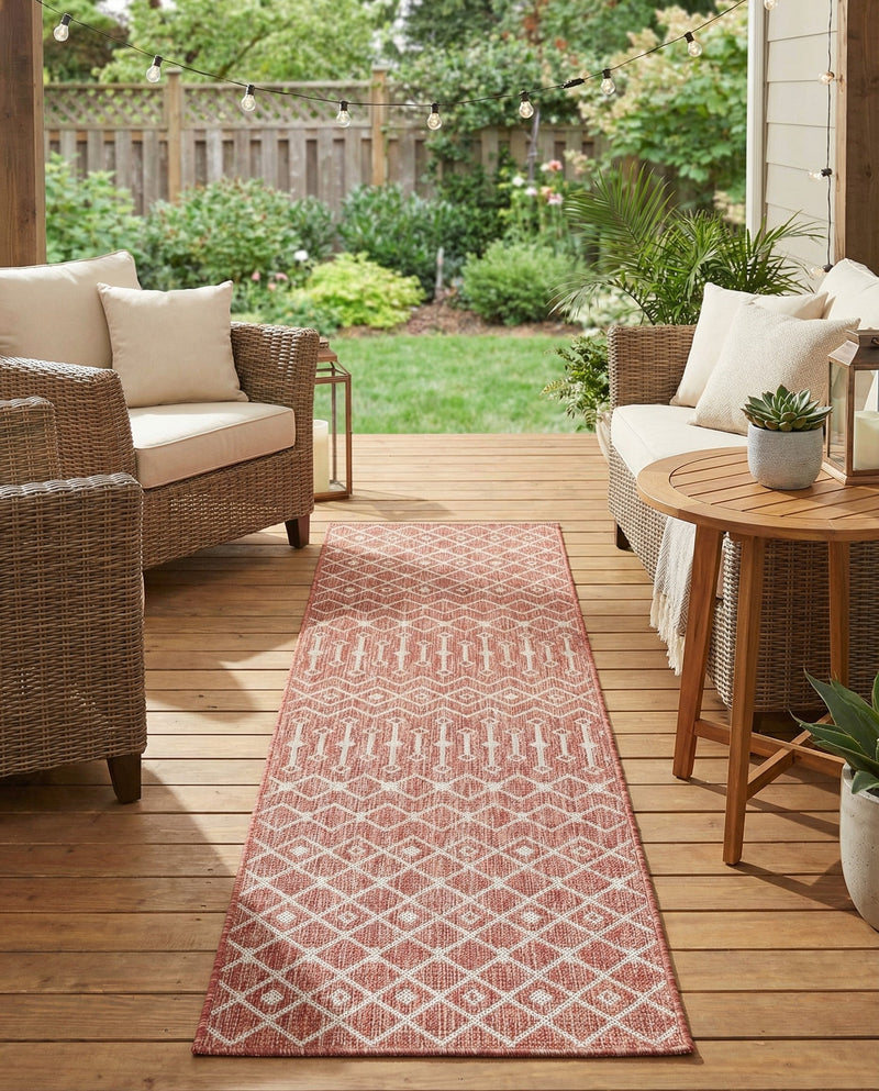 Savannah Pergola Collection Area Rug -  Pergola (Rust Red) Runner Rust Red  lifestyle 85