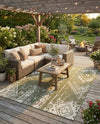 Desert Nomad Terrace Collection Area Rug - Sahara (Green) Rectangle Green  lifestyle 4