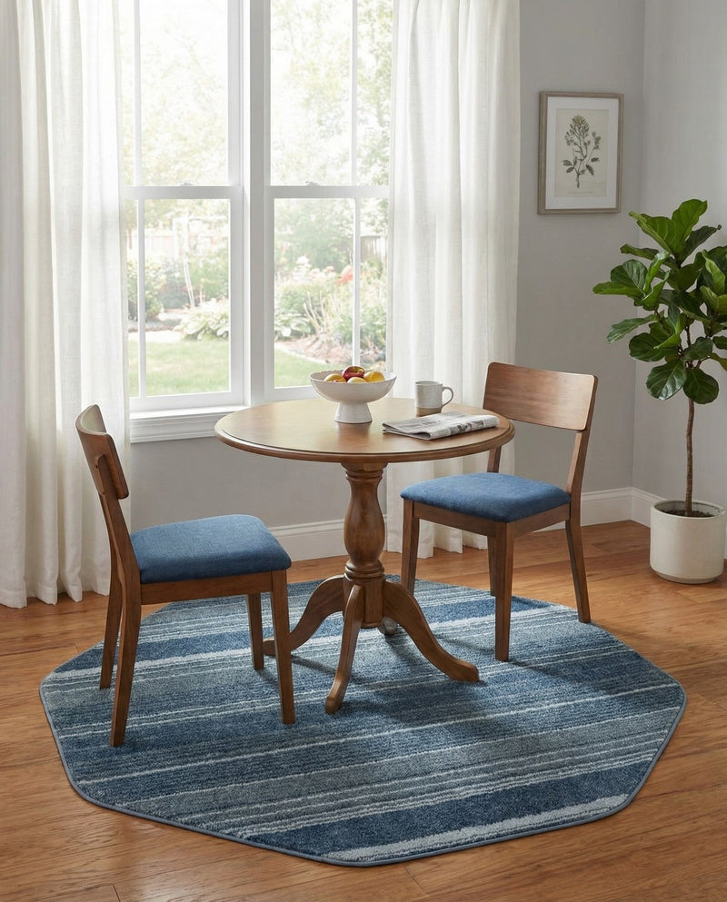 Jewel Oasis Collection Area Rug - Sapphire (Blue) Octagon Blue  lifestyle 67