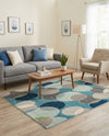 Chromatic Oasis Collection Area Rug -  Zephyr Rectangle Blue  lifestyle 44