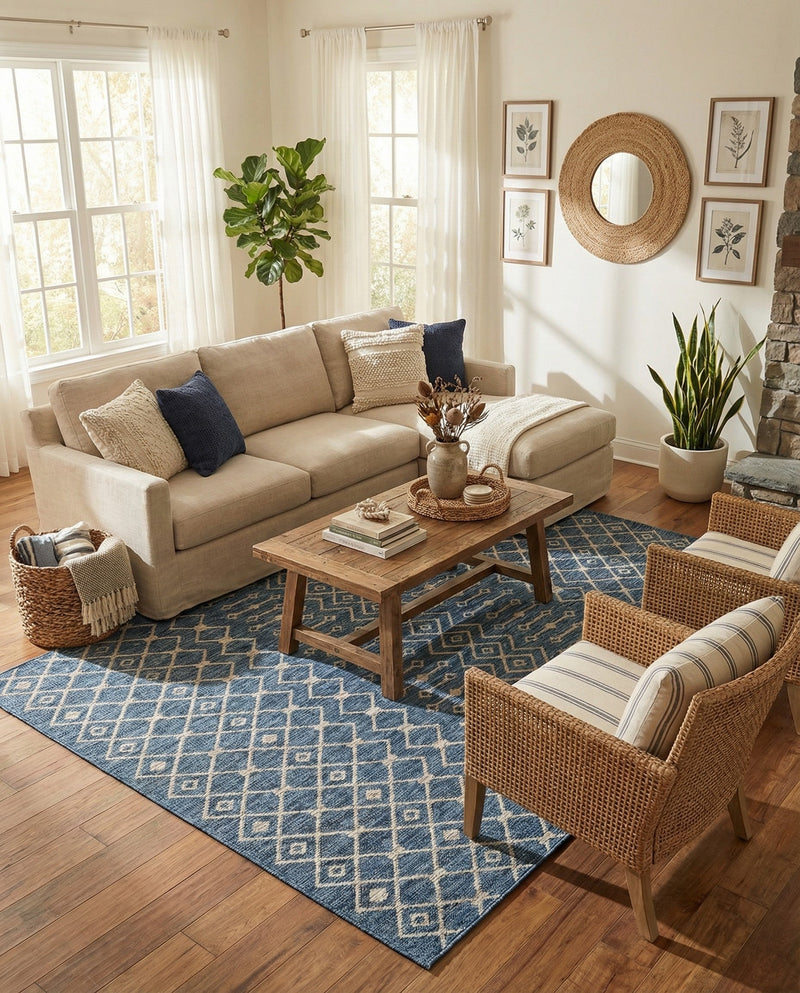 Savannah Pergola Collection Area Rug -  Pergola (Blue) Rectangle Blue  lifestyle 19