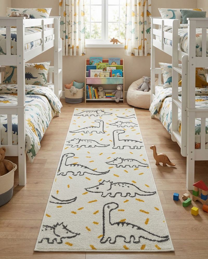 Wonder Tykes Collection Area Rug -  Jamboree Runner Ivory  lifestyle 46