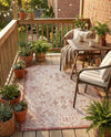 Tribal Terrace Treasures Collection Area Rug - Mayan Marina (Rust Red) Rectangle Rust Red  lifestyle 14