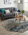 Trellis Mosaic Collection Area Rug - Arborville (Blue Multi) Octagon Blue Multi  lifestyle 64