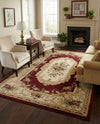 Versailles Elegance Collection Area Rug -  Louveciennes (Red) Rectangle Red  lifestyle 4