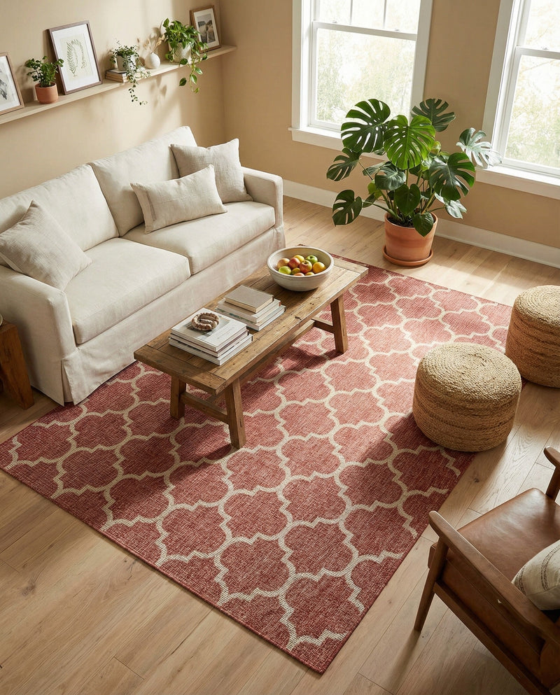 Savannah Pergola Collection Area Rug - Arbor (Rust Red) Rectangle Rust Red  lifestyle 15