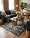 Georgetown Rugs Collection Area Rug - Dupont (Dark Gray) Rectangle Dark Gray  lifestyle 12