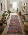 Thar Cotton Collection Area Rug - Alleppey Runner Multi Black  lifestyle 56
