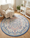 Savannah Series Collection Area Rug - Charleston (Multi) Round Multi  lifestyle 60