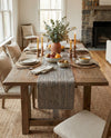 Woven Seaside Jute Collection Area Rug - Savannah (Gray) Table Runner Gray  lifestyle 53