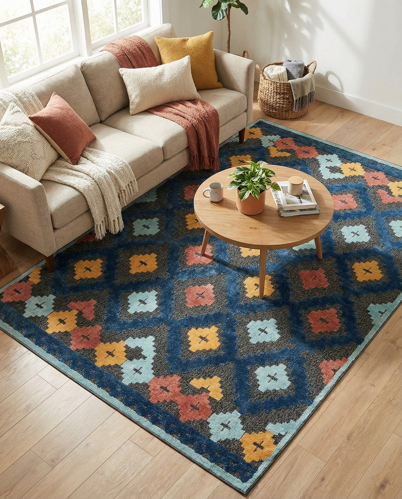 Caribbean Terrace Collection Area Rug -  Tobago Rectangle Charcoal  lifestyle 8
