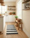 Tassel Trail Collection Area Rug - Pathway (Navy Blue) Runner Navy Blue  lifestyle 47