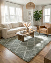 Casablanca Comfort Collection Area Rug -  Tangier Rectangle White Cyan  lifestyle 19