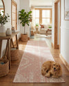 Desert Nomad Terrace Collection Area Rug - Sahara (Pink) Runner Pink  lifestyle 28