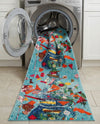 Colorburst Oasis Collection Area Rug -  Fresco Runner Aqua  lifestyle 47