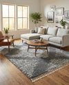 Tranquil Tides Shag Collection Area Rug -  Azure Rectangle Gray  lifestyle 26