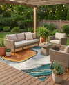 Urban Terrace Collection Area Rug -  Pavilion Square Multi  lifestyle 14