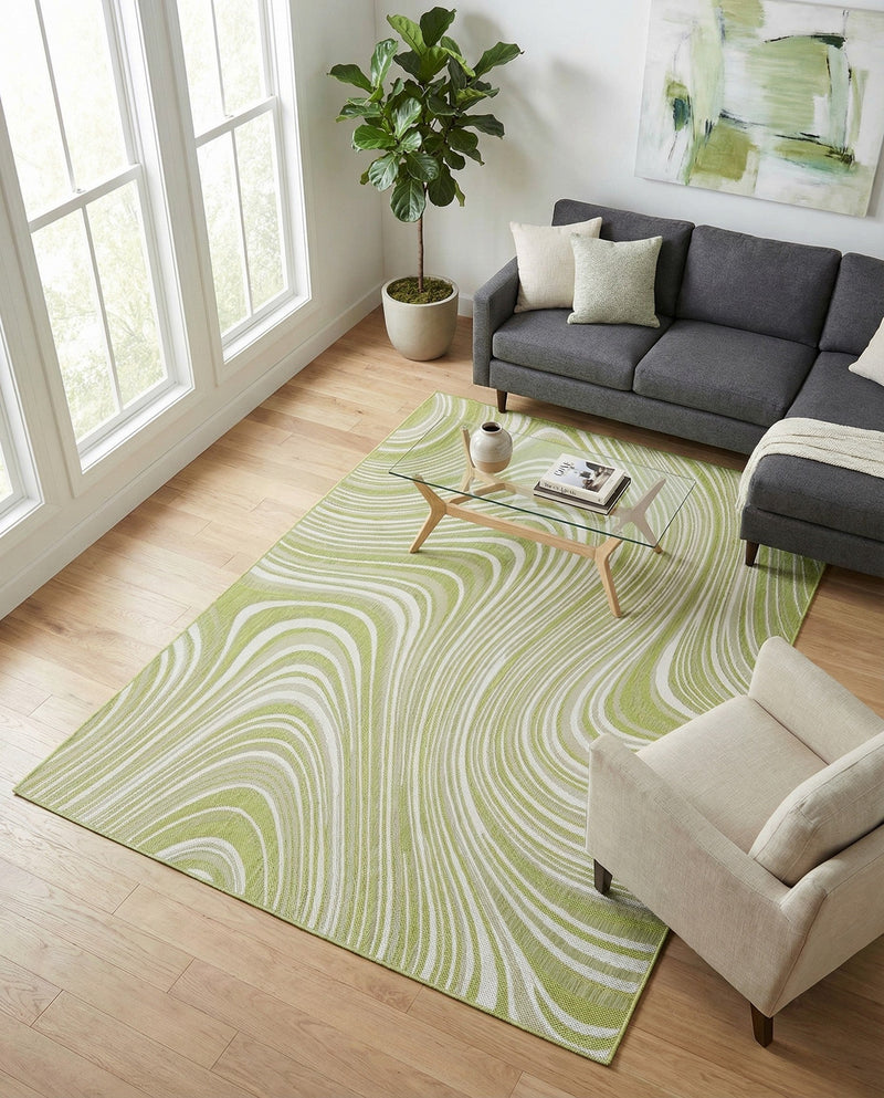Urban Terrace Collection Area Rug - Soho Rectangle Green  lifestyle 79