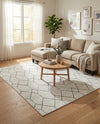 Garden Maze Retreat Collection Area Rug -  Greenbower Rectangle White  lifestyle 29