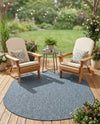 Seaside Serenity Collection Area Rug - Veranda (Blue) Oval Blue  lifestyle 49
