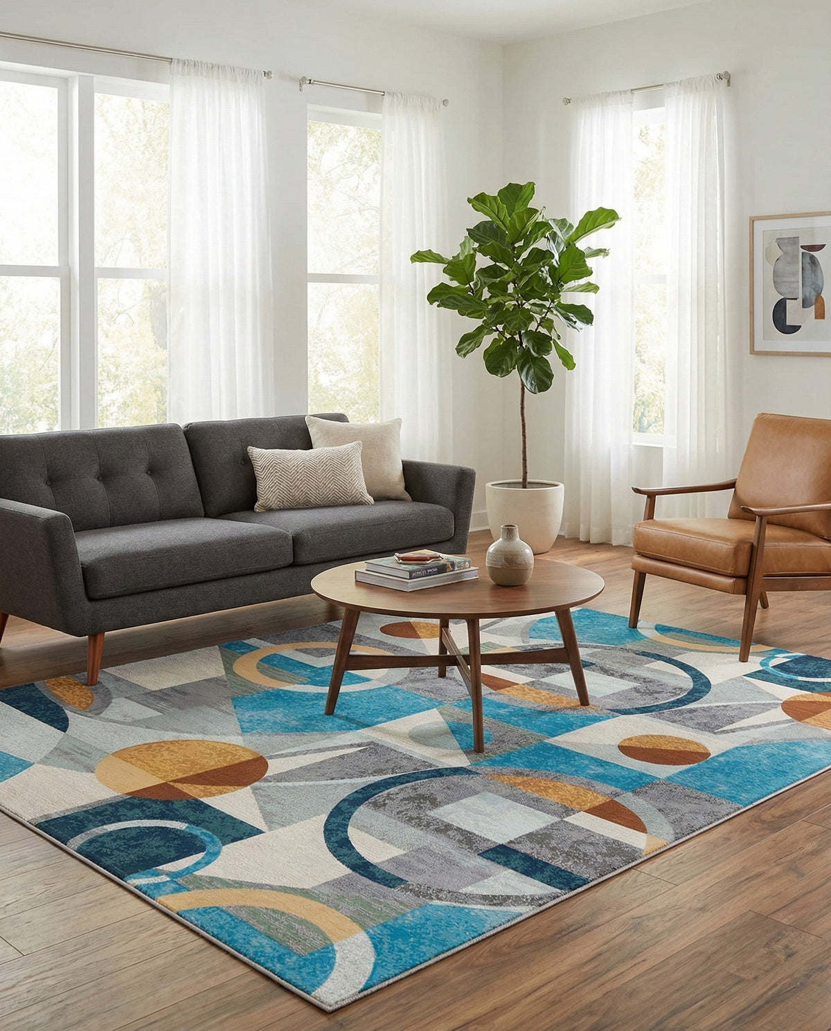 Urban Terrace Collection Area Rug -  Loggia Rectangle Multi  lifestyle 17